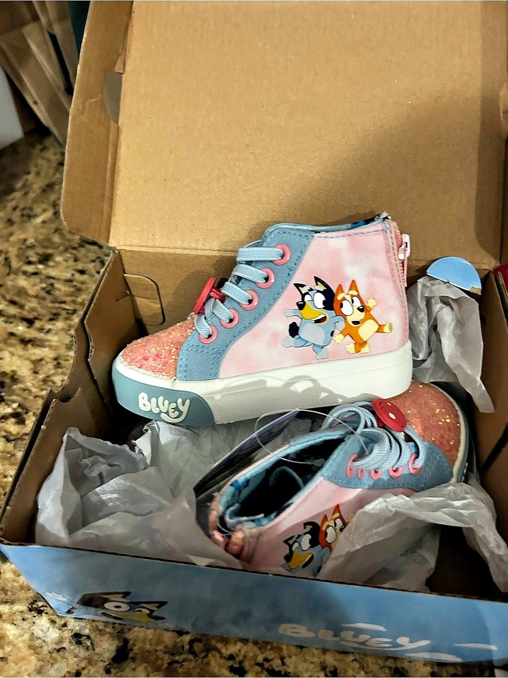 Bluey Kids Pink & Blue Sneakers NWT
